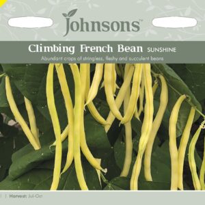 Johnsons Seeds Climbing French Bean Sunshine 50 Seeds