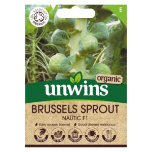 Unwins Vegetable Organic Brussels Sprout Nautic F1 Hybrid - 12 Seeds