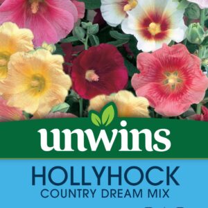 Unwins Hollyhock Country Dream Mix 50 Seeds