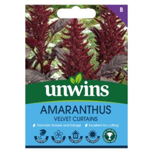 Unwins Flower Amaranthus Velvet Curtains - 1000 Seeds
