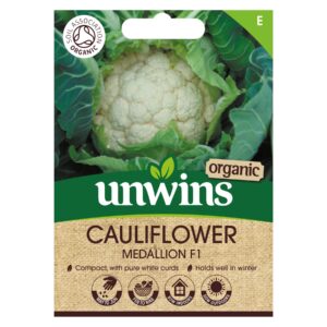 Unwins Vegetable Organic Cauliflower Medaillon F1 Hybrid - 15 Seeds