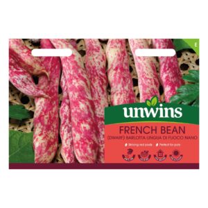 Unwins Vegetable Dwarf French Bean Barlotta Lingua di Fuoco Nano - 50 Seeds
