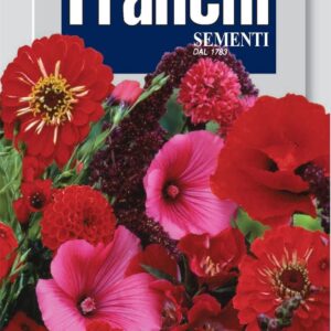 Franchi Seeds of Italy - Flower - FDBF_ 322-4 - Mixed Summer Flowers - Red - Seeds