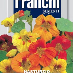 Franchi Seeds of Italy - Flower - FDBF_ 340-1 - Nasturtium Nano - Dwarf Multicolour - Seeds