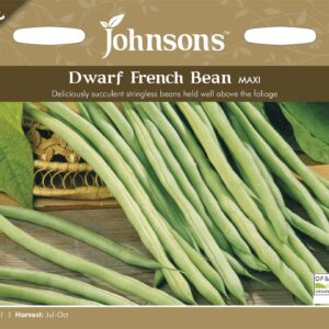 Johnsons Organic Dwarf French Bean Maxi 50 Seeds