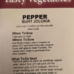 Kings Seeds Chilli Pepper Bhut Jolokia 8 Seeds