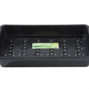 HEAVY DUTY BLACK PLASTIC SEED TRAYS WITH HOLES - FULL SIZE