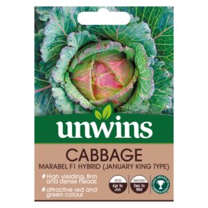 Unwins Vegetable Cabbage Marabel F1 Hybrid - 30 Seeds