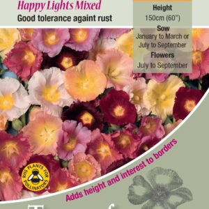 Kings Seeds  Hollyhock Happy Lights Mixed Seeds