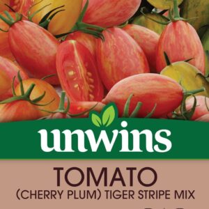 Unwins Tomato Cherry Plum Tiger Stripe Mix 8 Seeds