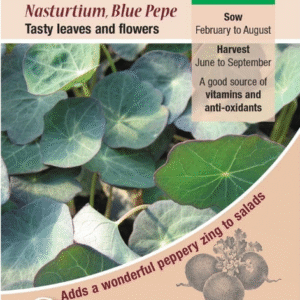 Kings Seeds Salad Leaf Nasturtium Blue Pepe 20 Seeds