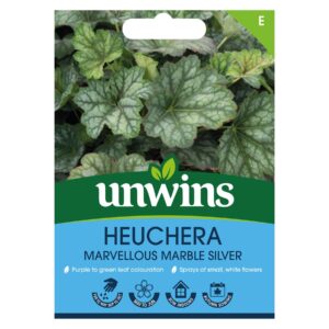 Unwins Flower Heuchera Marvellous Marble Silver - 25 Seeds