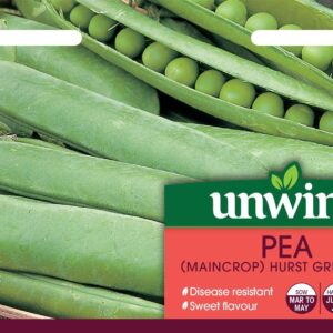 Unwins Pea (Maincrop) Hurst Greenshaft 30 Seeds