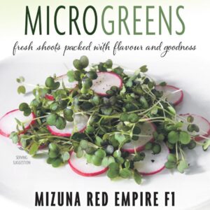 Thompson & Morgan Vegetable Microgreens Mizuna Red Empire F1  - 250 Seeds