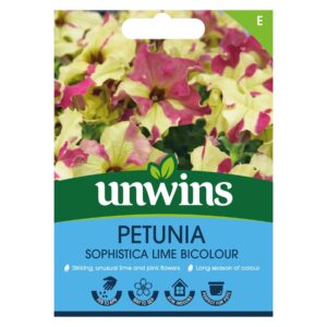 Unwins Flower Petunia Sophistica Lime Bicolour Seeds