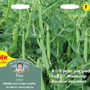 Mr Fothergills - Vegetable - Pea - Johan - 300 Seeds